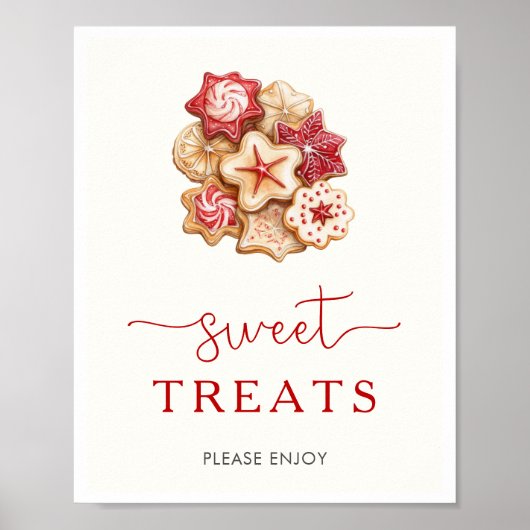 クリスマスベビーシャワースイートトリートサイン ポスター (正面)