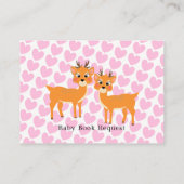 クリスマスベビーシャワーディアガールかわいいピンクの冬 エンクロージャーカード (裏面)