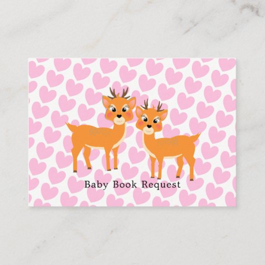 クリスマスベビーシャワーディアガールかわいいピンクの冬 エンクロージャーカード (裏面)