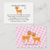クリスマスベビーシャワーディアガールかわいいピンクの冬 エンクロージャーカード (正面/裏面)