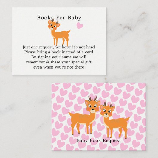 クリスマスベビーシャワーディアガールかわいいピンクの冬 エンクロージャーカード (正面/裏面)