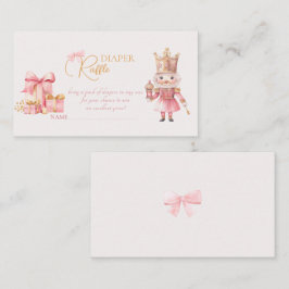 クリスマスベビーシャワーナツクラッカーおむつラッフル エンクロージャーカード