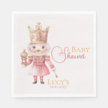 クリスマスベビーシャワーピンクのナツクラッカーの水色