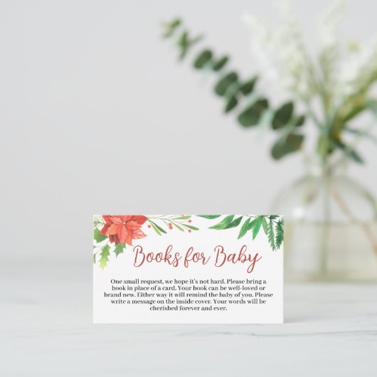 クリスマスベビーシャワーブックベビー名刺 名刺 (スタンド正面)