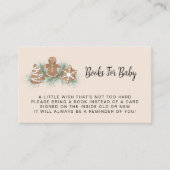 クリスマスベビーシャワーベビー用の本 エンクロージャーカード (正面)