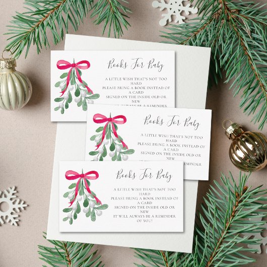 クリスマスベビーシャワーベビー用の本 エンクロージャーカード