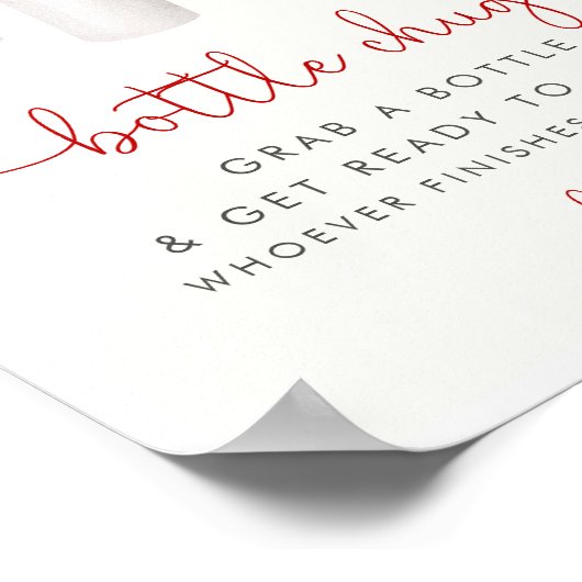 クリスマスベビーシャワーボトルチャグゲームサイン ポスター (角)