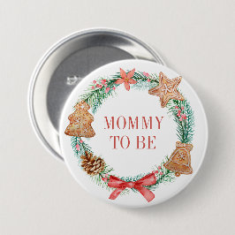 クリスマスベビーシャワーママ 缶バッジ