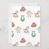 クリスマスベビーシャワー冬のかわいい服 セーブザデート (裏面)