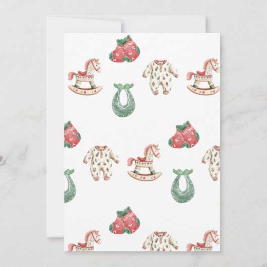 クリスマスベビーシャワー冬のかわいい服 セーブザデート (裏面)