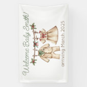 クリスマスベビーシャワー性別がバナーを明らかにする 横断幕 (縦)