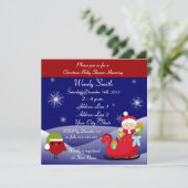 クリスマスベビーシャワー招待状カード 招待状 (スタンド正面)