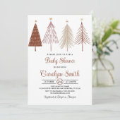 クリスマスベビーシャワー招待状テンプレート 招待状 (スタンド正面)