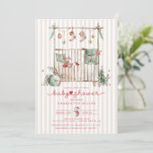 クリスマスベビーシャワー招待状 招待状 (スタンド正面)