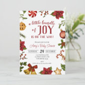 クリスマスベビーシャワー招待状 招待状 (スタンド正面)