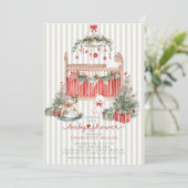 クリスマスベビーシャワー招待状 招待状 (スタンド正面)