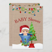 クリスマスベビーシャワー招待状 招待状 (正面/裏面)