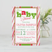 クリスマスベビーシャワー招待状 招待状 (スタンド正面)