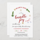 クリスマスベビーシャワー招待状 招待状 (正面/裏面)