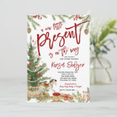 クリスマスベビーシャワー招待状、新品 招待状 (スタンド正面)