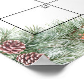 クリスマスベビーシャワー推定期日カレンダー ポスター (角)