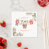 クリスマスベビーシャワー物干し スタンダードカクテルナプキン (インサイチュ)