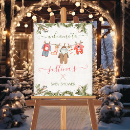 クリスマスベビーシャワー物干し ポスター