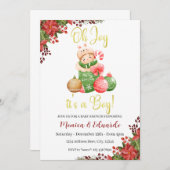 クリスマスベビーシャワー男の子招待状 招待状 (正面/裏面)