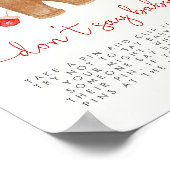 クリスマスベビーシャワー言わないベビーゲームサイン ポスター (角)