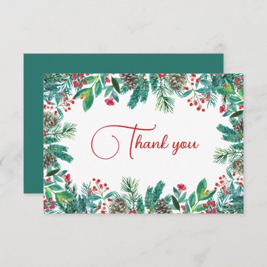 クリスマスベビーシャワー サンキューカード (正面/裏面)