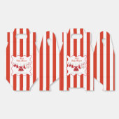 クリスマスベビーシャワー | サンタ服レッド&ホワイト フェイバーボックス (見開き)