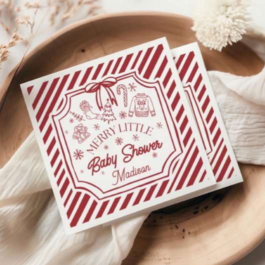 クリスマスベビーシャワー スタンダードカクテルナプキン