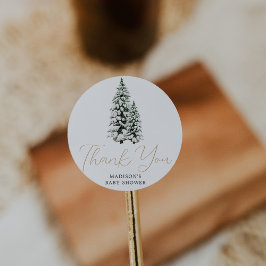 クリスマスベビーシャワー ラウンドシール