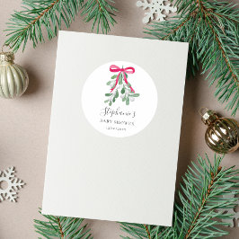 クリスマスベビーシャワー ラウンドシール