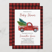 クリスマスベビーシャワー 招待状 (正面/裏面)