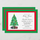 クリスマスベビーシャワー 招待状 (正面/裏面)