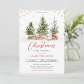 クリスマスベビーシャワー 招待状 (スタンド正面)