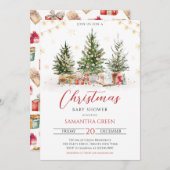 クリスマスベビーシャワー 招待状 (正面/裏面)