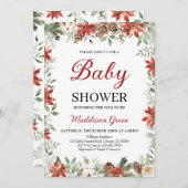 クリスマスベビーシャワー 招待状 (正面/裏面)