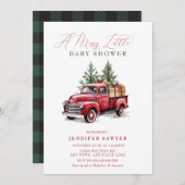 クリスマスベビーシャワー 招待状 (正面/裏面)