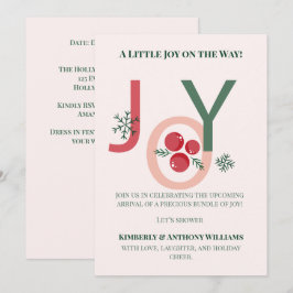 クリスマスベビーシャワー A Little Joy On The Way 招待状