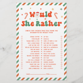 クリスマスベビーシャワー Would She Rather ゲーム
