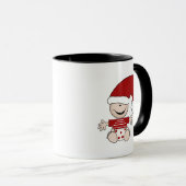 クリスマスベビーストッキングキャップTシャツとギフト マグカップ (正面右)