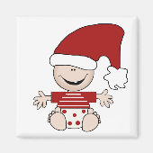 クリスマスベビーストッキングキャップTシャツとギフト マグネット (正面)