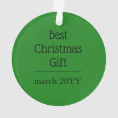 クリスマスベビーソノグラム写真ギフト オーナメント (裏面)