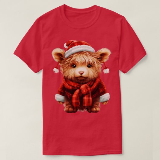 クリスマスベビーハイランドカウズ4 Tシャツ (デザイン正面)