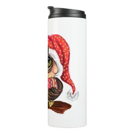 クリスマスベビーハットサーマルタンブラーのかわいいフクロウ タンブラー (回転右)