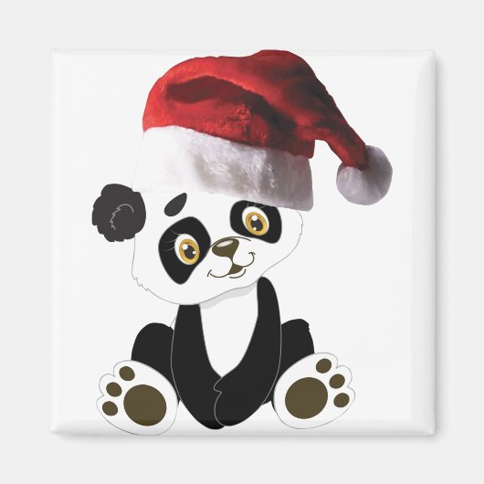 クリスマスベビーパンダ熊 マグネット (正面)