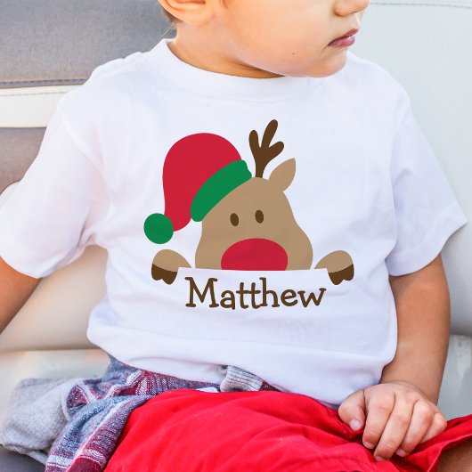 クリスマスベビーパーソナライズされたトナカイKid Tシャツ