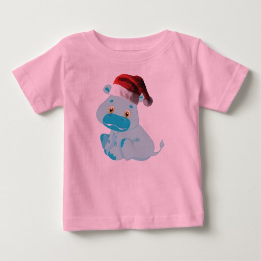 クリスマスベビーヒッポ ベビーTシャツ (正面)